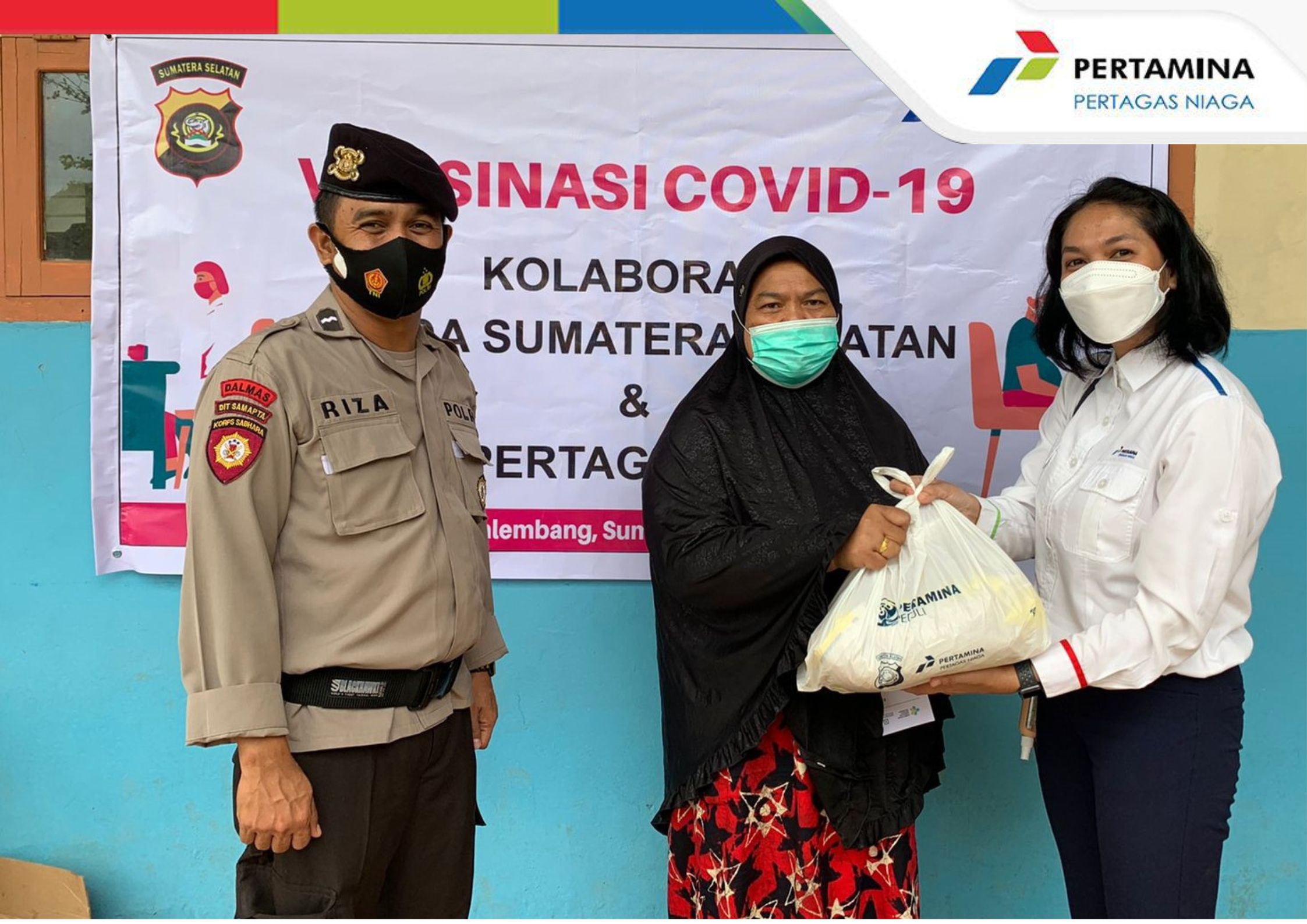 Dukung Upaya Percepatan Vaksinasi COVID-19, Subholding Gas Pertamina dan Polda Sumsel Gelar Vaksinasi di Palembang